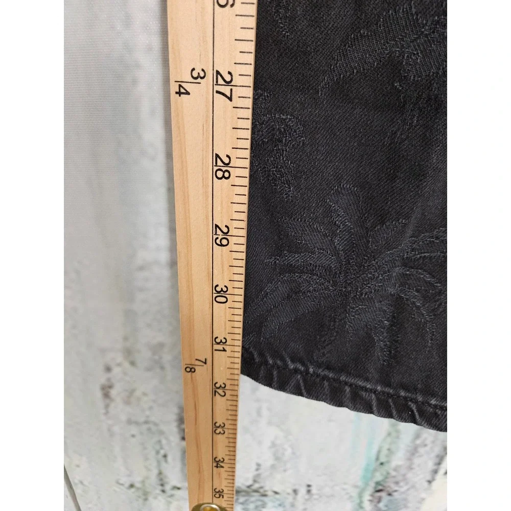 Polo Ralph Lauren Men Black Palm Tree Embroidered Denim Jeans 32x32 Dungarees
